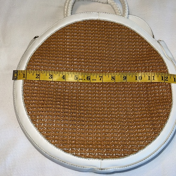 Sole Society White and Rattan Large Handbag - Picture 15 of 16